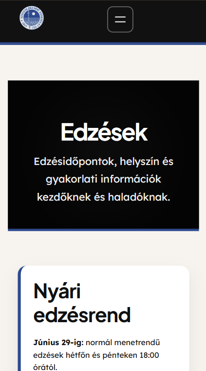 Szeged Kendo mobile website