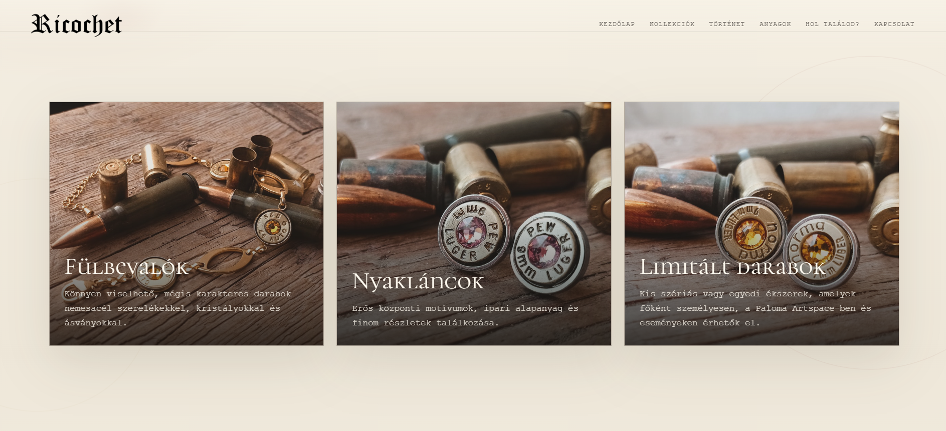 Ricochet Designs collection overview